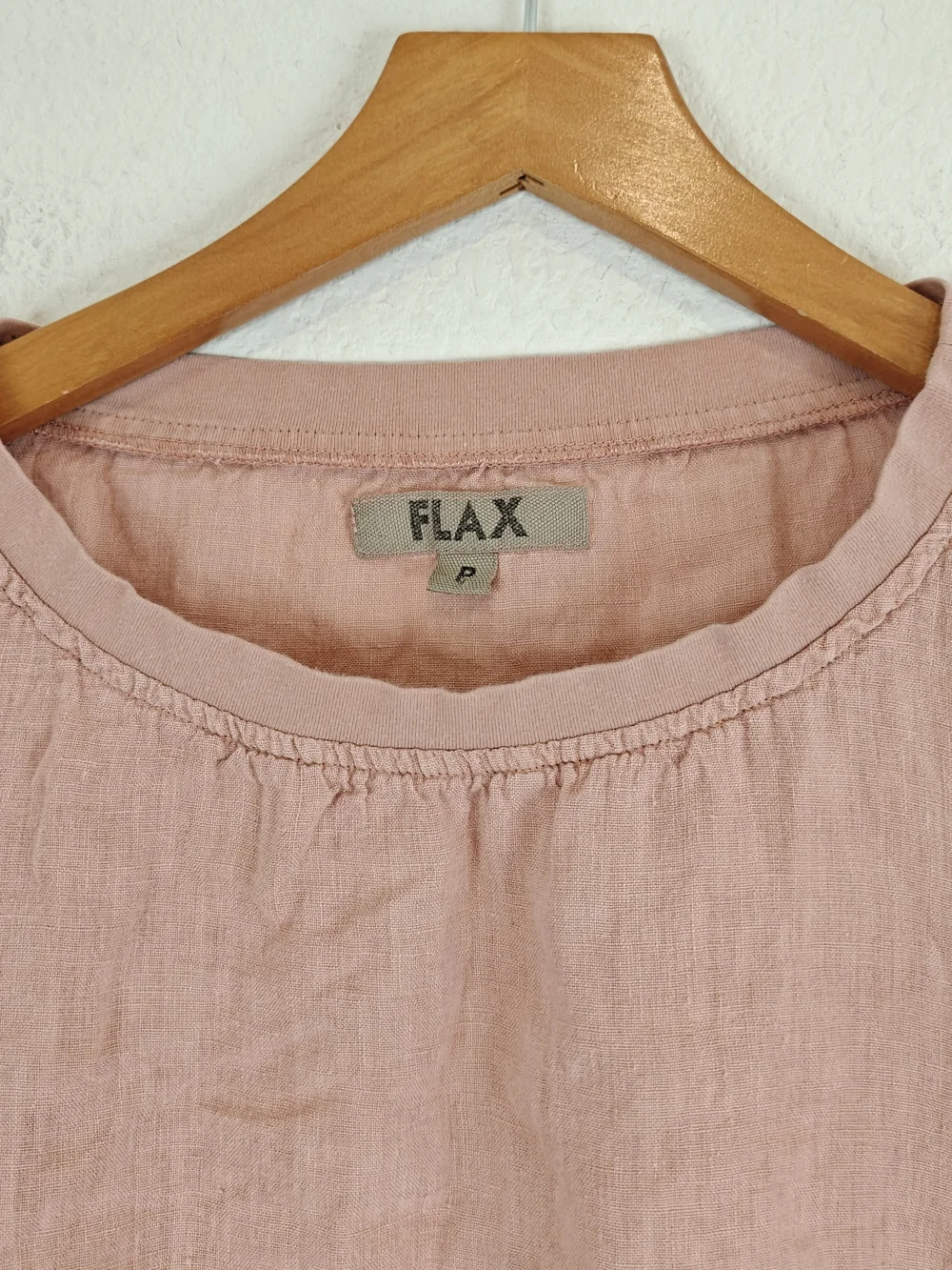 FLAX 100% Linen Pink Relaxed Fit Tunic Top | Coastal Cottagecore Boho Small - Picture 5 of 11